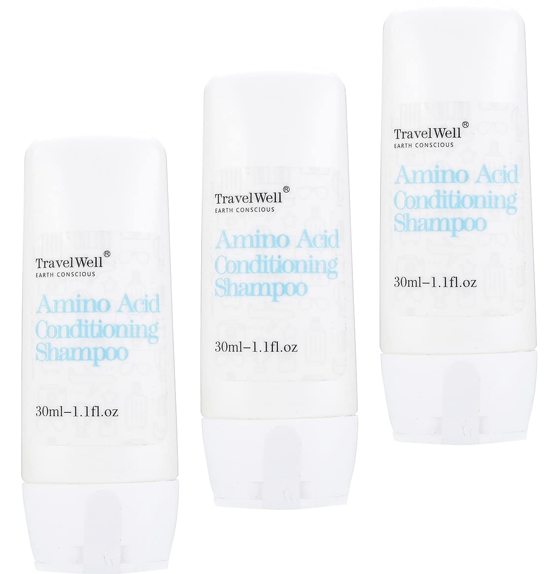 Travelwell 2-In-1 Hotel Shampoo & Conditioner, 1.0 Fl Oz, 50 Individually Wrapped Bottles