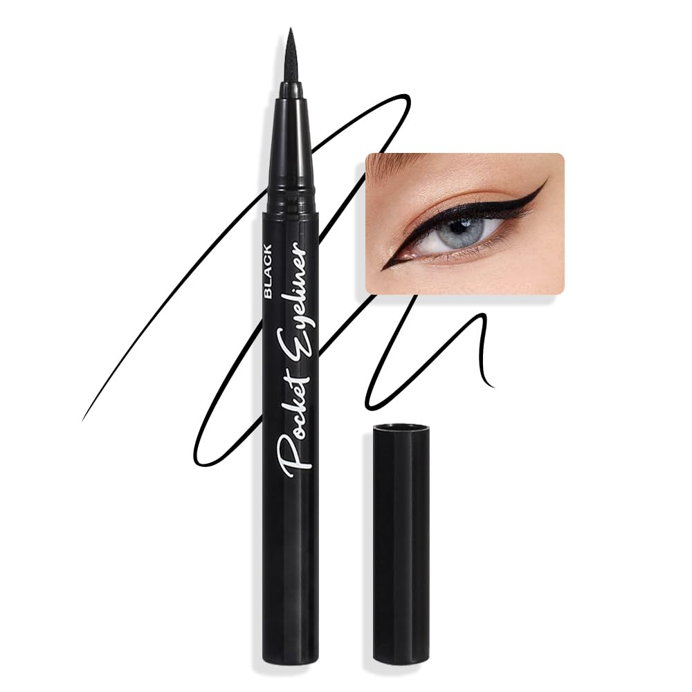 Amy'S Diary Waterproof Black Liquid Eyeliner Pen - Long Lasting, Smudge Proof Makeup For Women