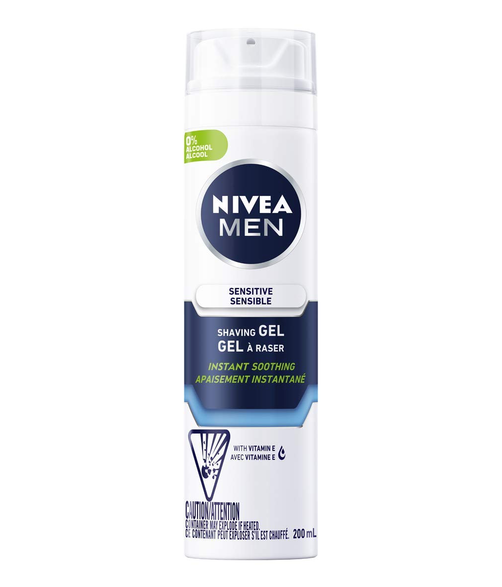 Nivea For Men Sensitive Shaving Gel, 7 Ounce - Soothing Formula For Smooth Shave