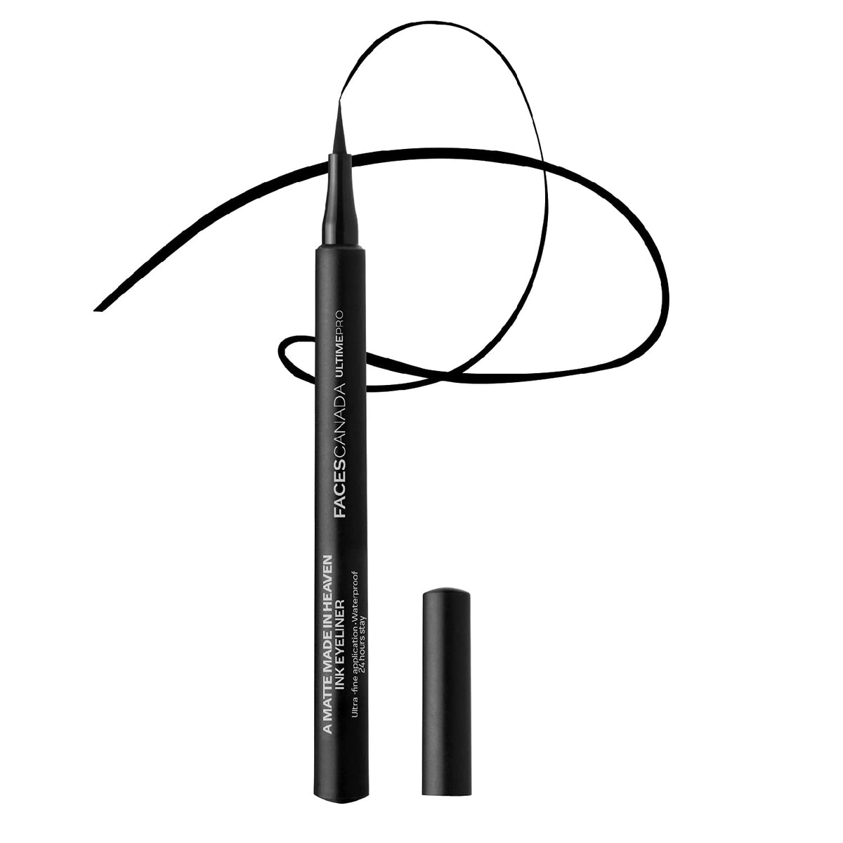 Facescanada Ultime Pro Matte Eyeliner - Black, Waterproof, 24Hr Long Stay, Smudge Proof, 0