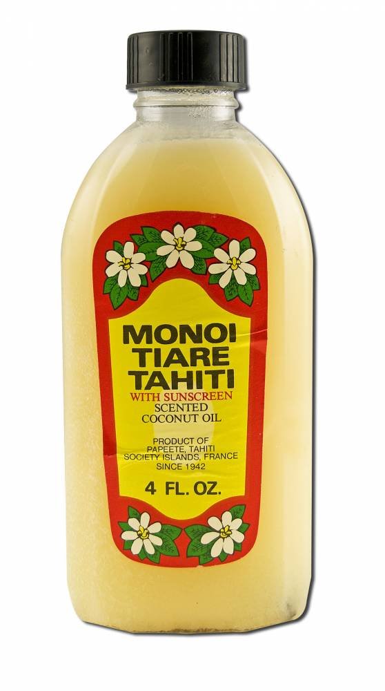 Monoi Tiare Tahiti Coconut Oil With Sunscreen - 4 Fl Oz Scented Moisturizer