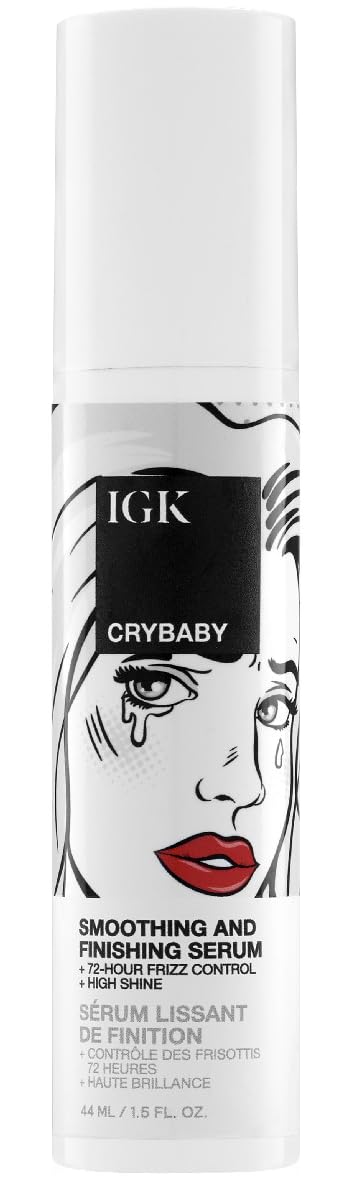 Igk Crybaby Anti-Frizz Serum - Smoothing & Finishing, 1.5 Fl Oz, Clear