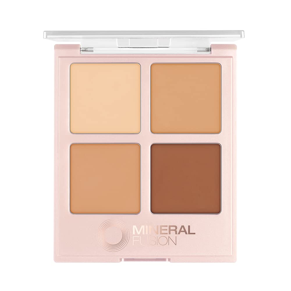 Mineral Fusion Concealer Palette, Warm To Deep - 4 Shades, 0.21 Oz, Decadence