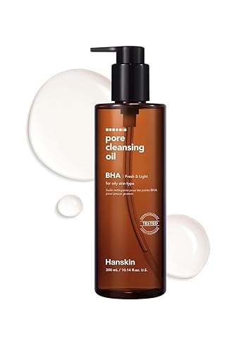 Hanskin Bha Pore Cleansing Oil - Blackhead Cleanser & Makeup Remover For Oily Skin, 10.14 Fl