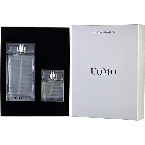 Ermenegildo Zegna Uomo Holiday Set: 3.4 Oz & 1.0 Oz Eau De Toilette Spray For Men