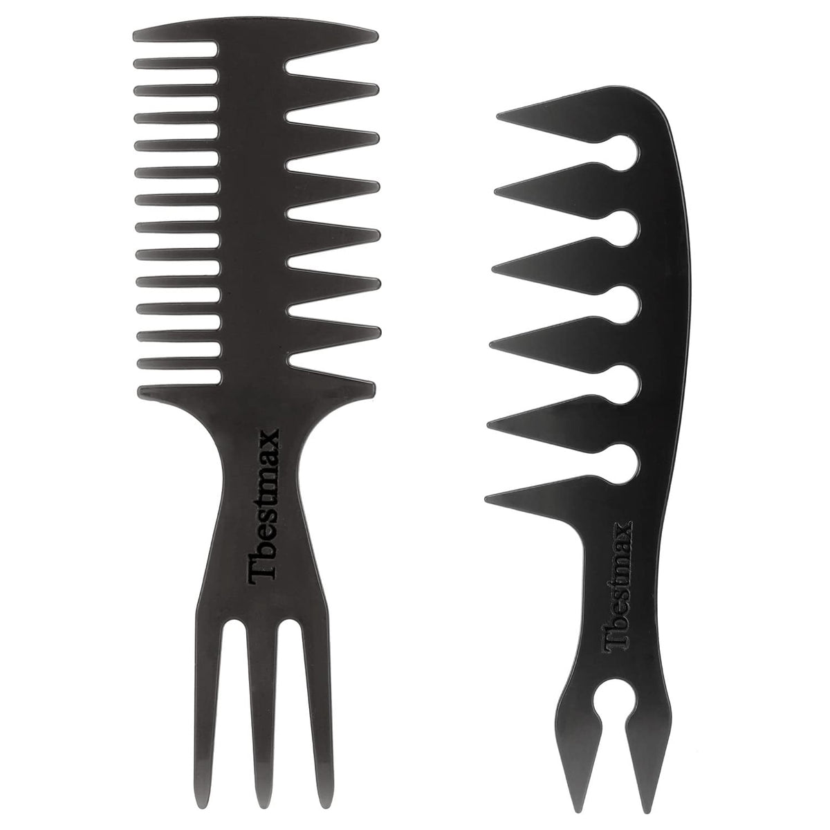 Tbestmax Hair Comb Styling Set - 2 Pcs Tail Combs & Afro Pick for Black Hair Care