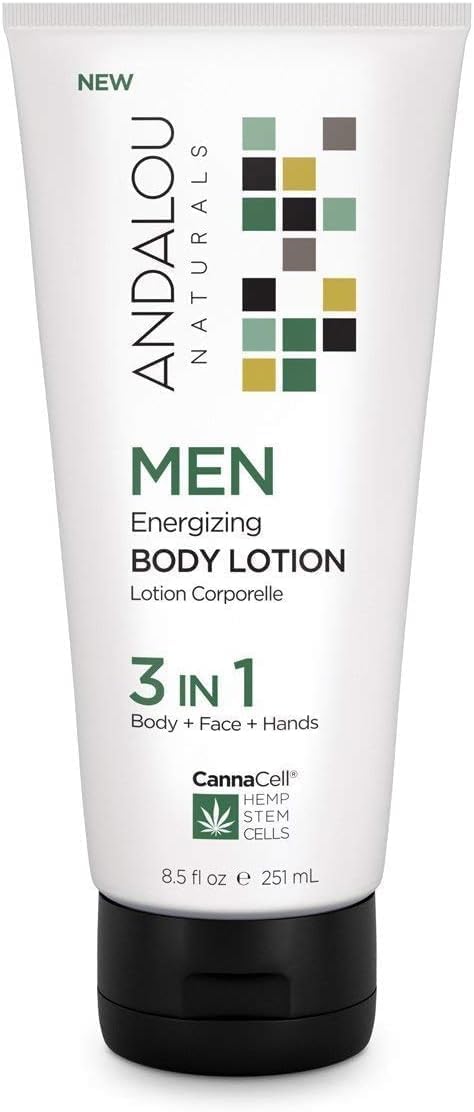 Andalou Naturals Cannacell Men Energizing Body Lotion, 8.5 Oz - Hydrating Skincare