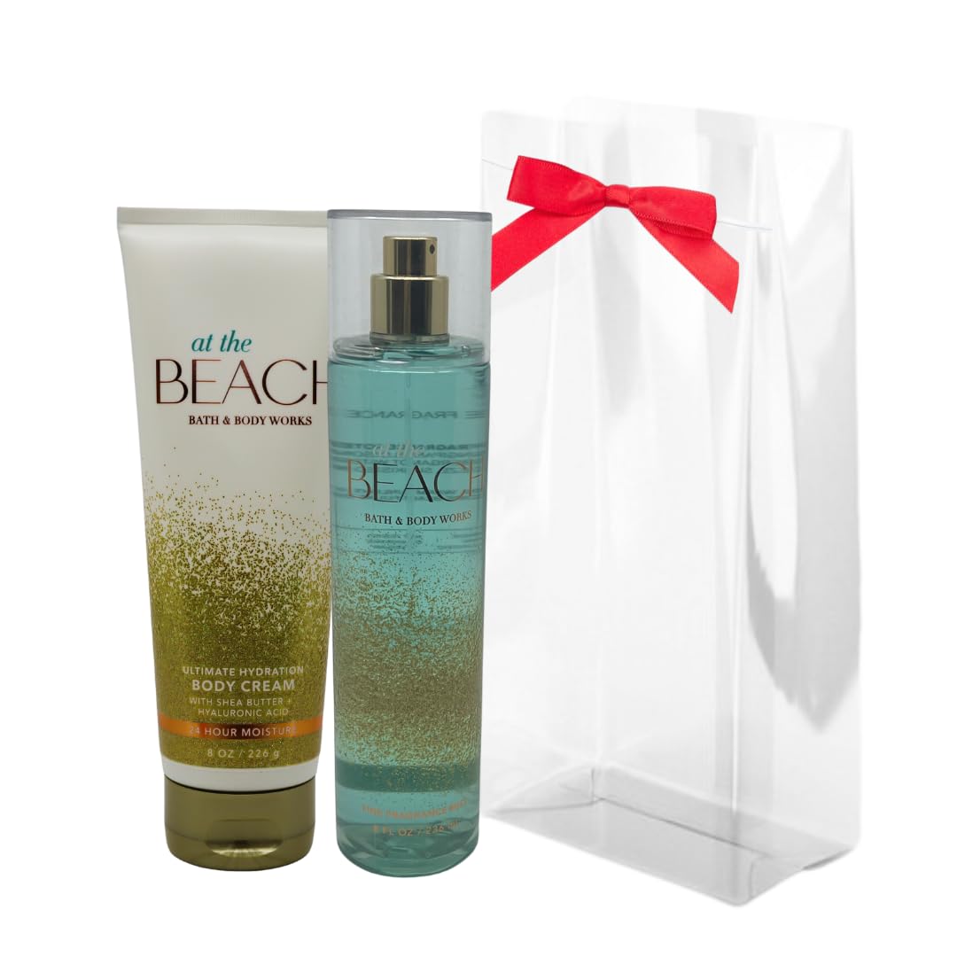 Bath & Body Works At The Beach Gift Pack - Mist & Body Cream 8Oz Set For Holiday