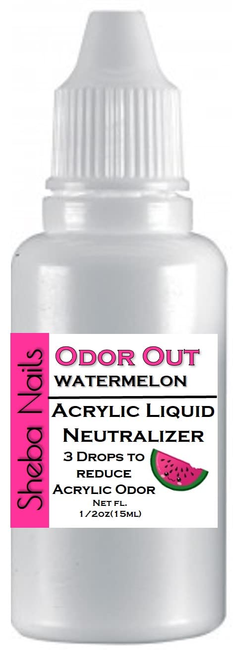 Sheba Nails Odor Out Acrylic Liquid Neutralizer 1/2Oz Watermelon Scent - Minimizes Odor