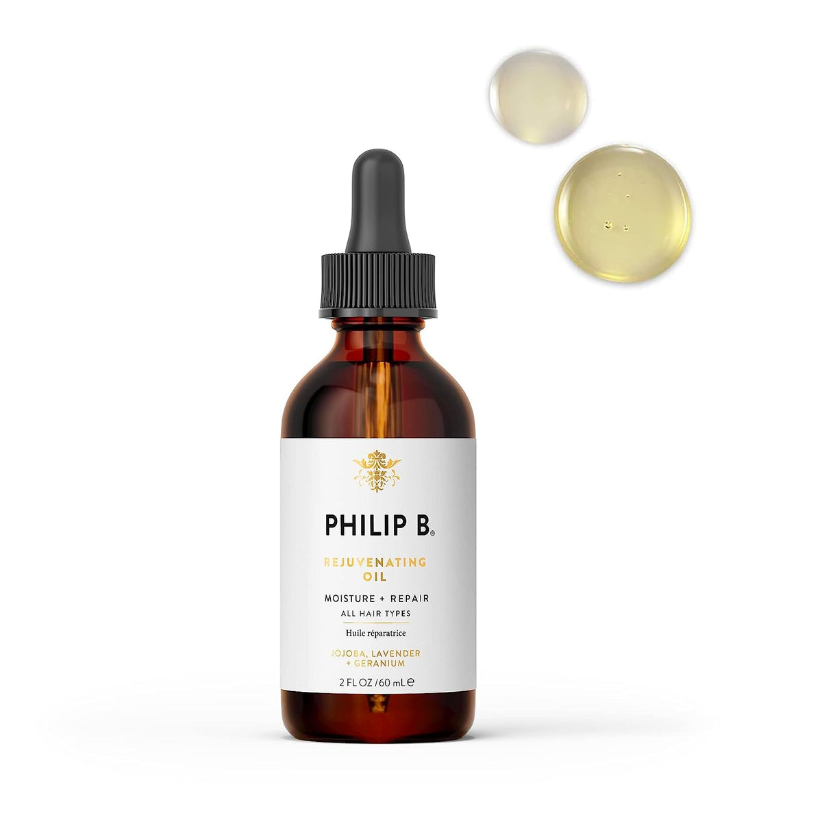 Philip B Rejuvenating Oil 2 Oz - Long-Term Hair Repair, Shine & Strength For Youthful Bounce