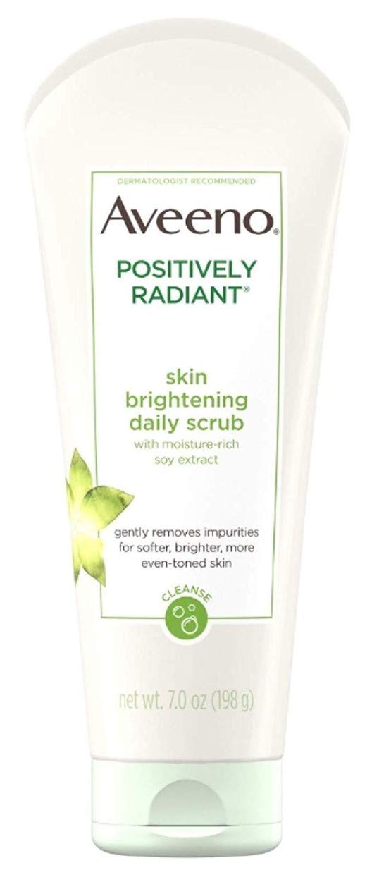 Aveeno Positively Radiant Brightening Daily Scrub, 7 Oz (2 Pack) - Exfoliating Cleanser