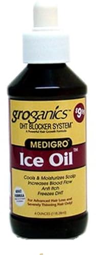 Groganics Dht Ice Oil Scalp Moisturizer, 4 Oz - Pack Of 2 For Thinning Hair Care