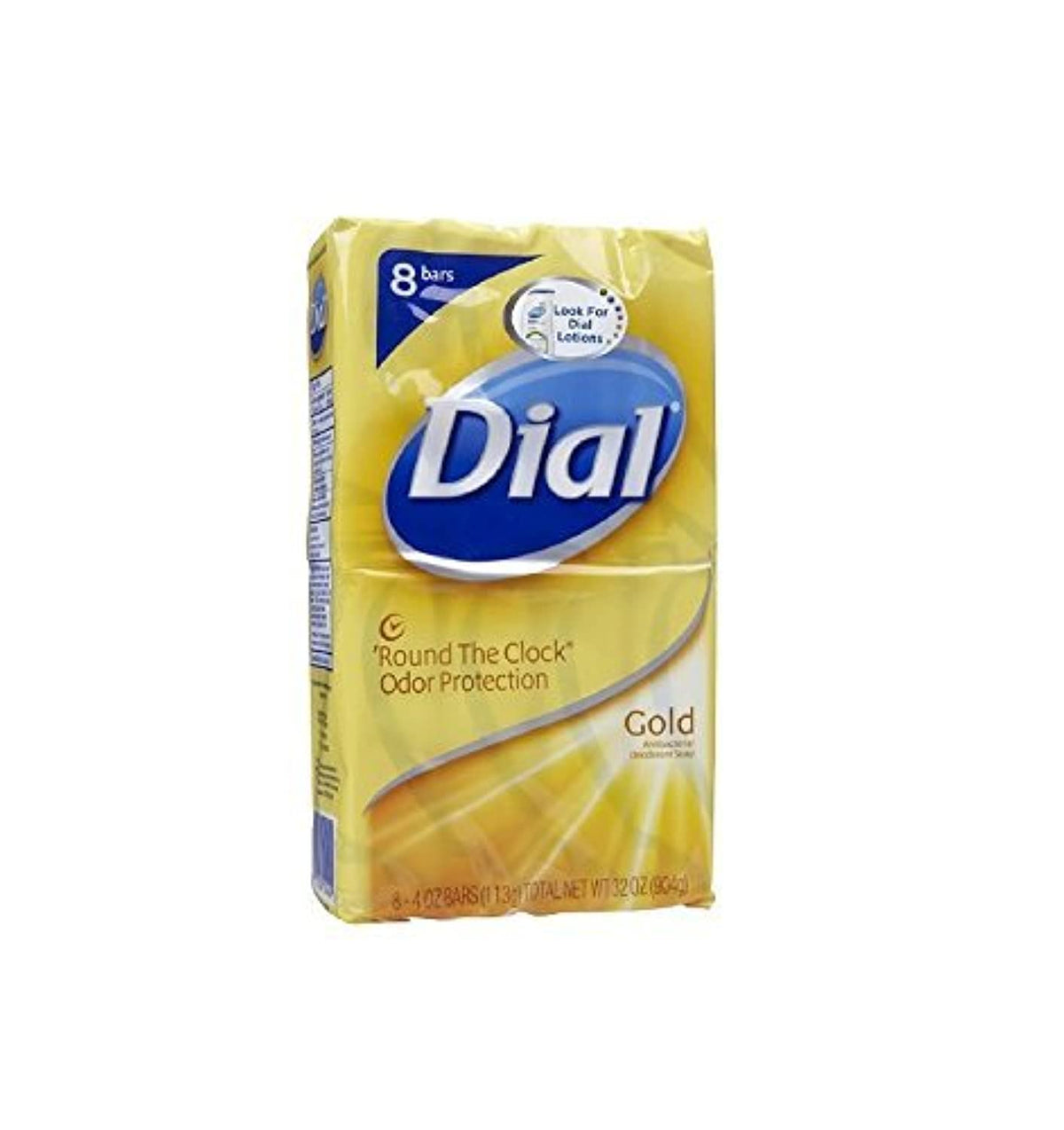 Dial Antibacterial Deodorant Bar Soap, Gold, 4 Oz, 8 Bars - Refreshing & Clean