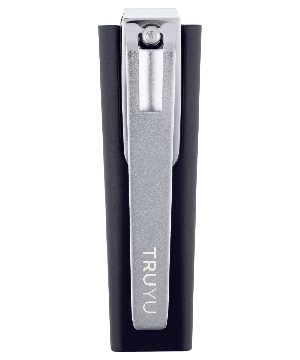 Truyu Qvs Toenail Clippers - Straight Edge, Black Alloy Steel, Precision Grooming Tool