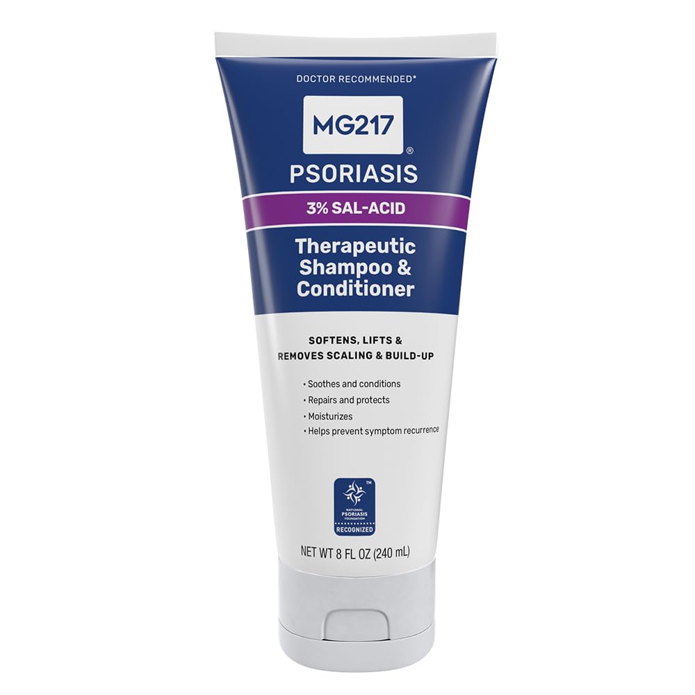 Mg217 Psoriasis Scalp Solutions Shampoo & Conditioner, 8 Oz, 3% Salicylic Acid Treatment