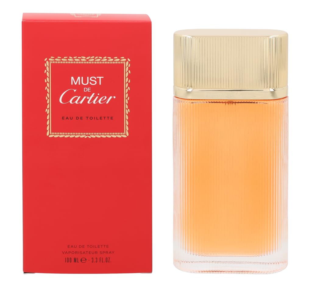 Cartier Must De Cartier Eau De Toilette Spray for Women, 3.3 Fl Oz - Elegant Green Fragrance by CARTIER