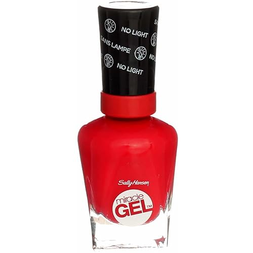 Sally Hansen Miracle Gel Rey Eye - Red Nail Polish, 2 Fl Oz, Long-Lasting Gel Finish