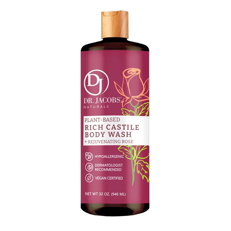 Dr. Jacobs Naturals Calming Pure Castile Soap Gel - 16 Oz 2-Pack, Vegan & Hypoallergenic