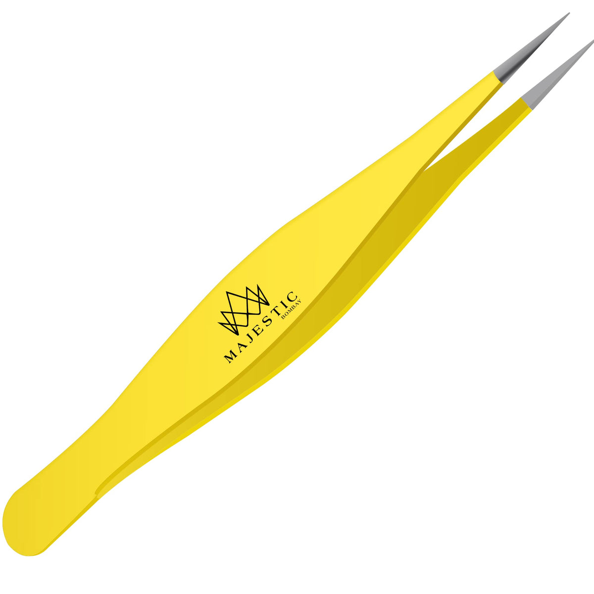 Majestic Bombay Tweezers for Women & Men – Precision Stainless Steel Hair Removal Tool, Yellow