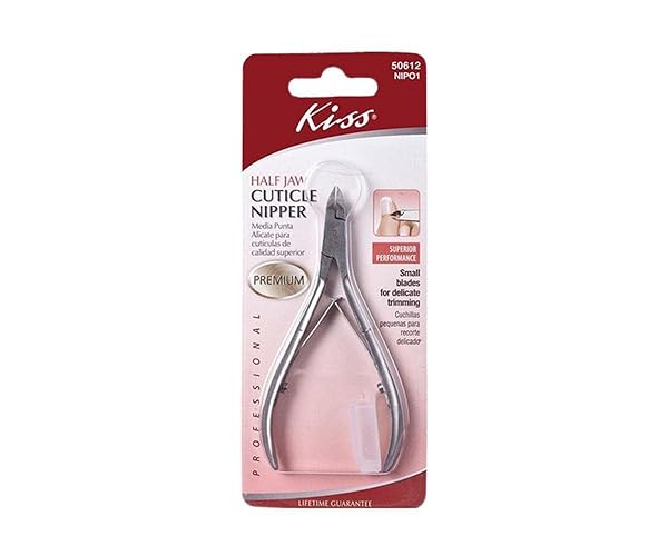 Kiss Kiss Cuticle Nipper Half Jaw - Precision Nail Care Tool (2 Pack)