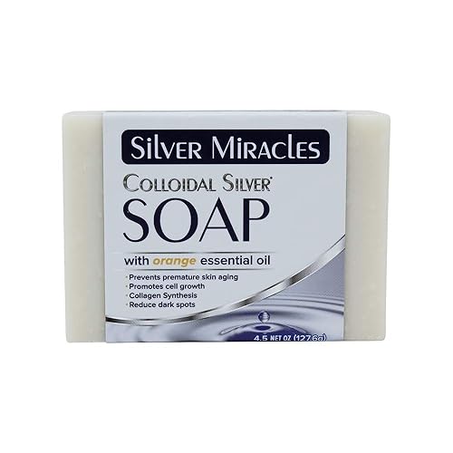 Silver Miracles Colloidal Silver Soap With Natural Orange - 4.5 Oz Scented Cleanser