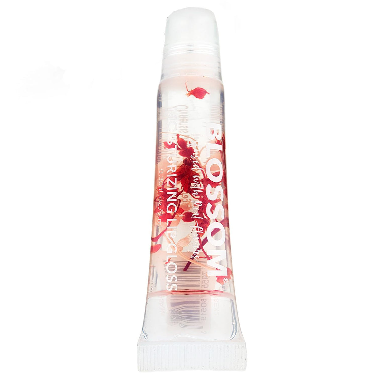 Blossom Candy Cane Lip Gloss Tubes - Thick Clear Moisturizing Flower Gel With Jojoba Oil, 0.3Oz