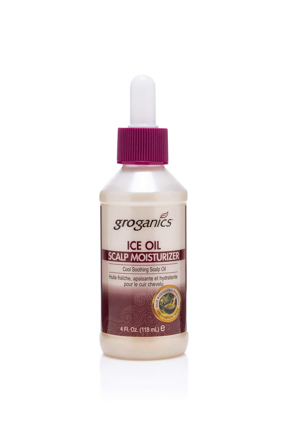 Groganics Ice Oil Scalp Moisturizer - 4 Oz, Nourishing Brown Scalp Treatment