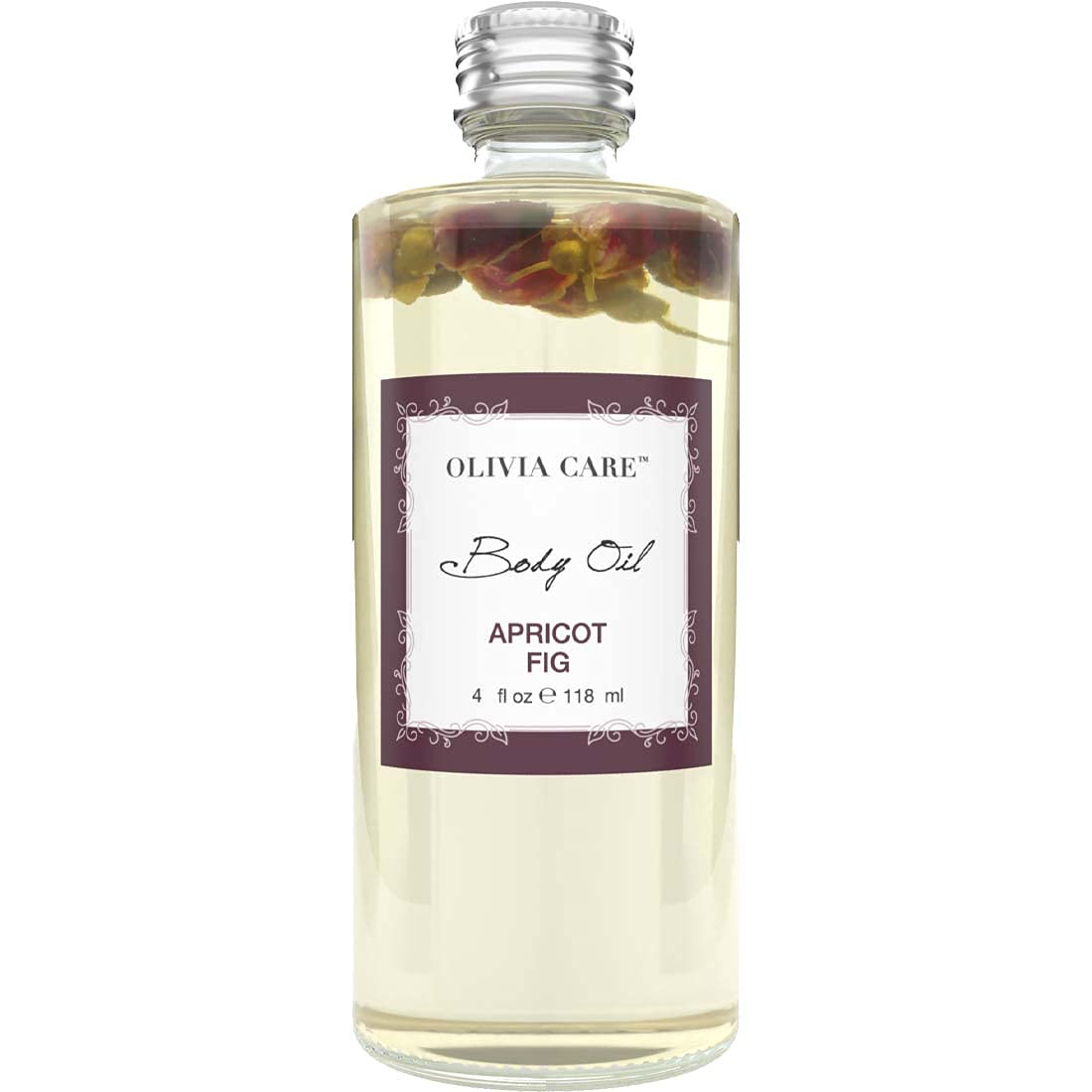 Olivia Care Apricot Fig Body Oil - Vegan, Hydrating, Infused with Vitamin E & Omega Fatty Acids