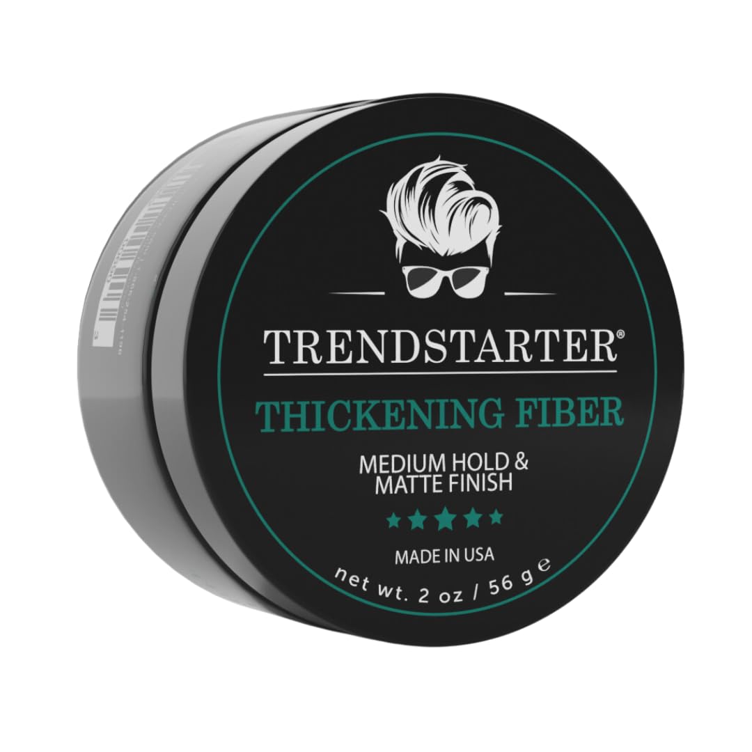 Trendstarter Thickening Fiber Clay Pomade - 2Oz Travel Size, Medium Hold, Matte Finish