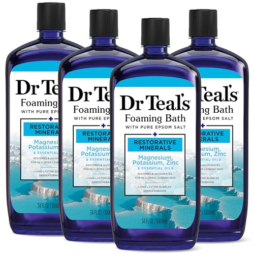 Dr Teal'S Foaming Bath With Epsom Salt & Essential Oils, 34 Fl Oz (Pack Of 4)