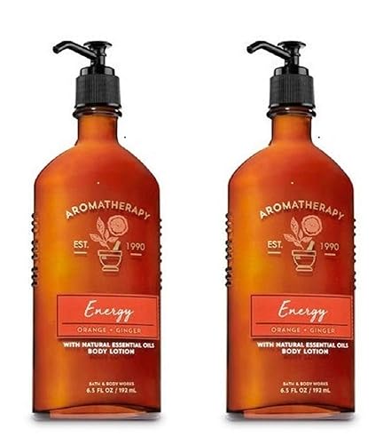 Bath & Body Works Aromatherapy Energy Body Lotion, Orange + Ginger, 6.5 Fl Oz, 2-Pack