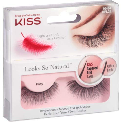 Kiss Kiss Looks So Natural Eyelashes - Pack Of 4, Lightweight & Reusable False Lashes