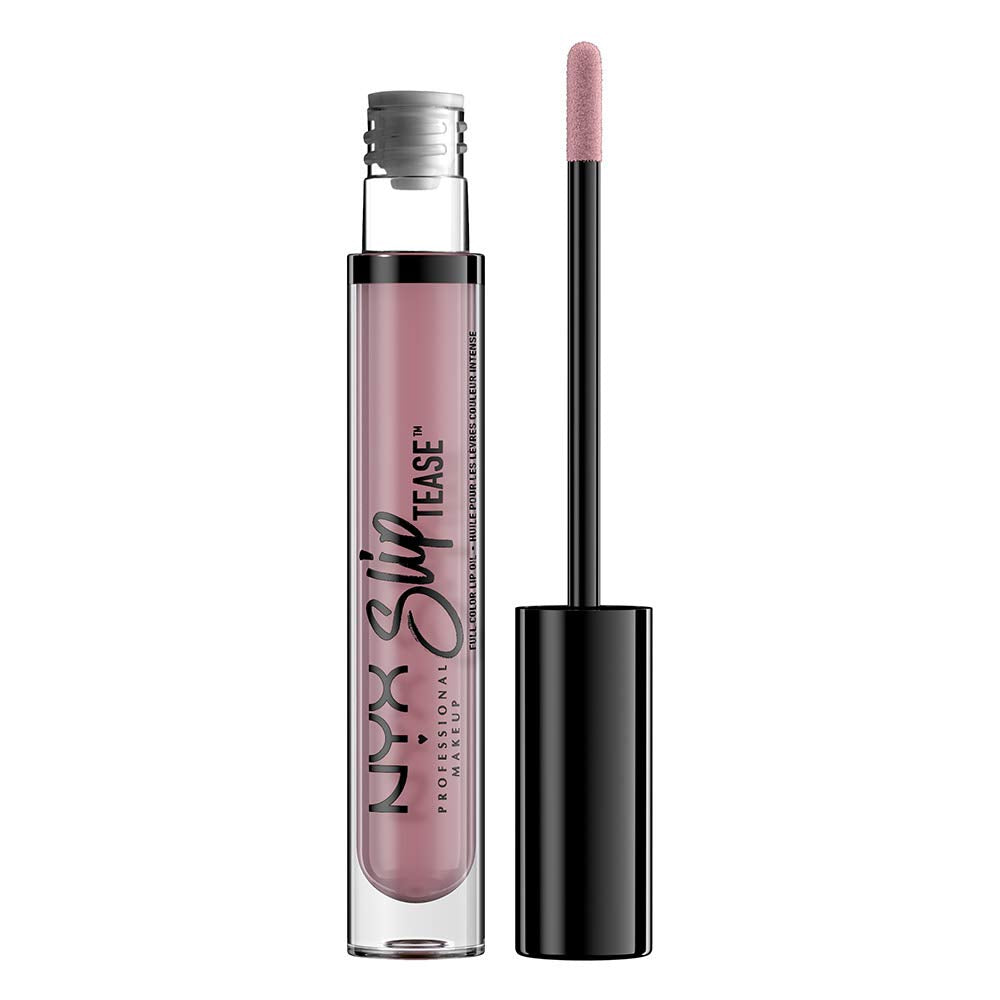 NYX PROFESSIONAL MAKEUP Slip Tease Lip Oil - Entice, Full Color Liquid Lipstick, 0.13 Fl Oz