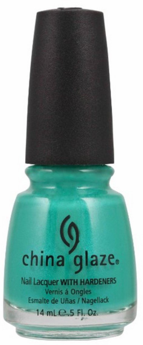 China Glaze Turned Up Turquoise Nail Polish - Aqua Blue, 0.5 Fl Oz, Long-Lasting Color