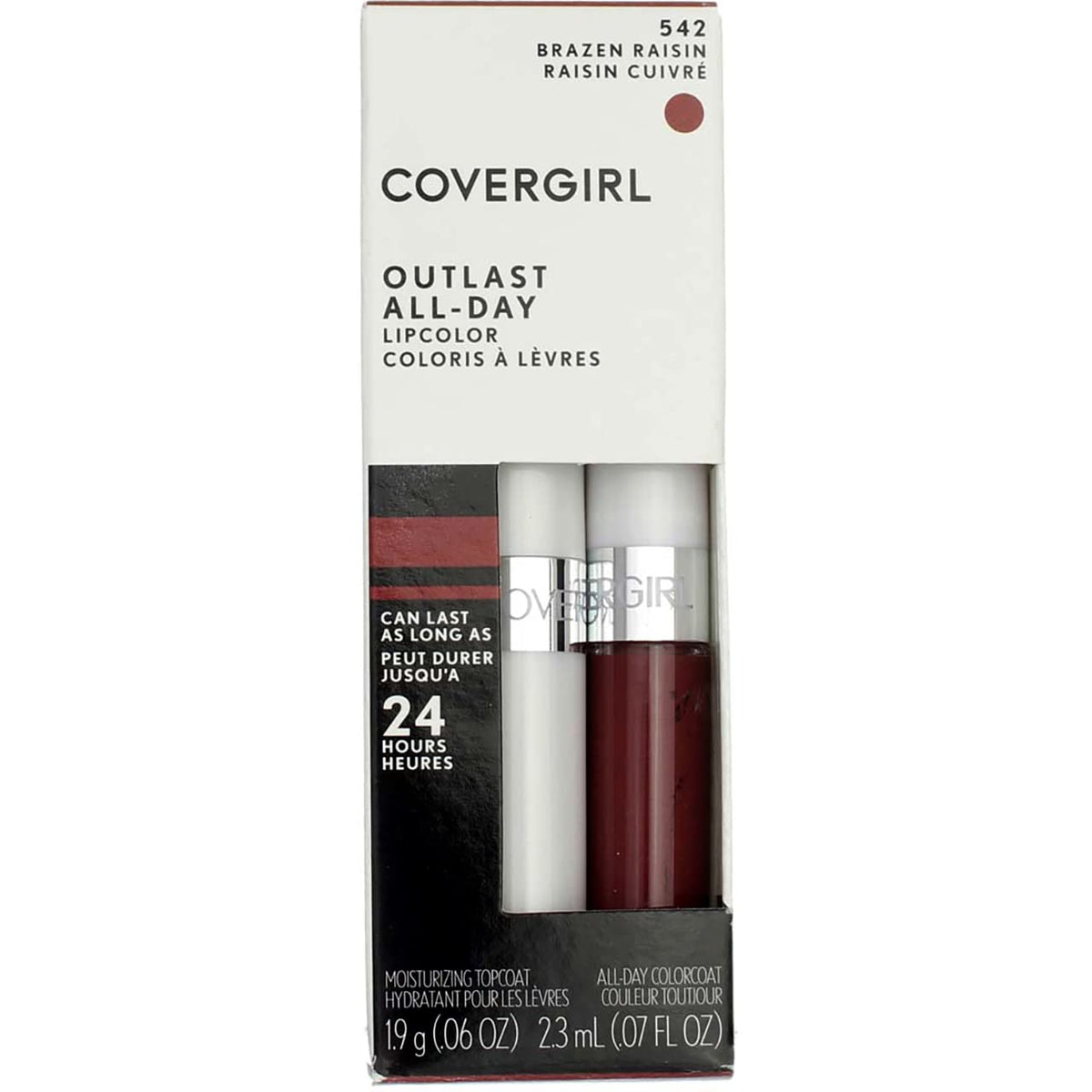 Covergirl Outlast Lipcolor 542 Brazen Raisin - Long-Lasting 3 Pack For Perfect Lips