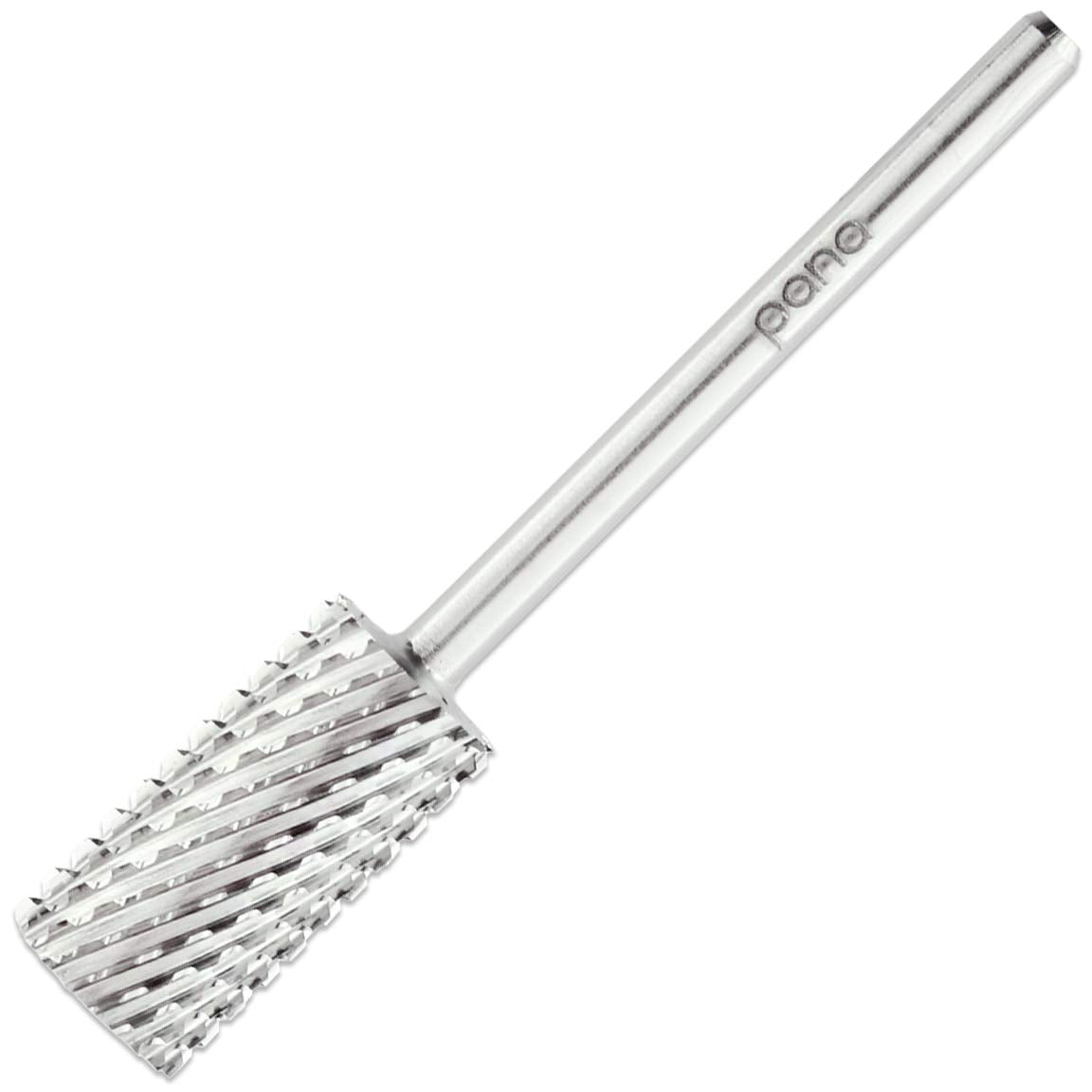 Pana Flat Top Large Barrel Silver Carbide Nail Drill Bit - 3/32&quot; Shank, Extra Coarse Grit