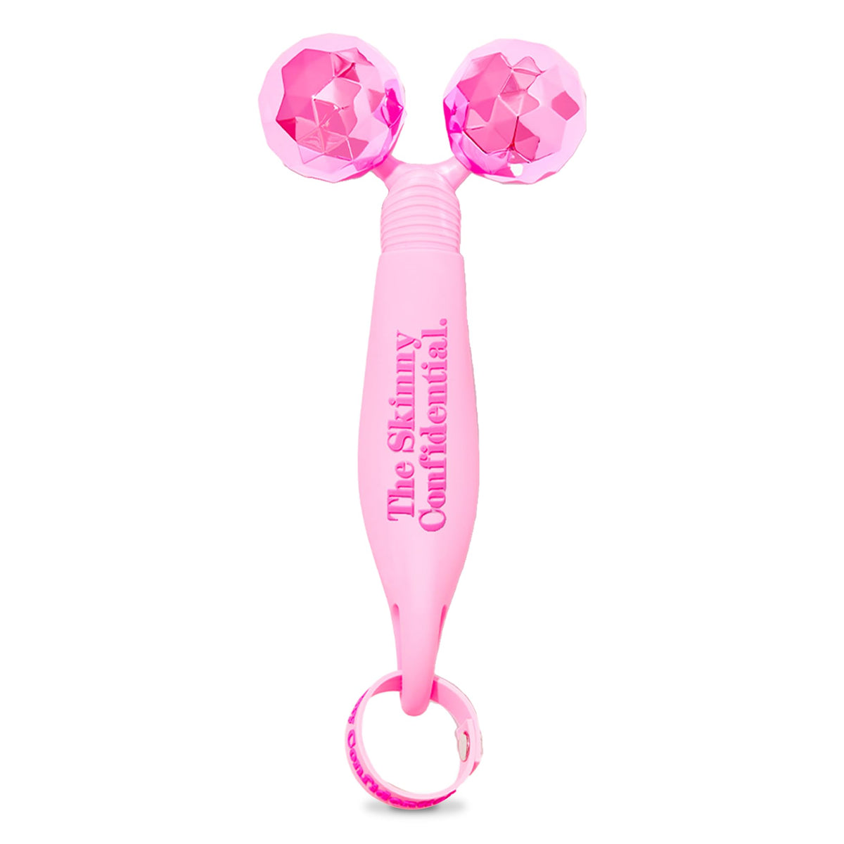 The Skinny Confidential Pink Face Roller - Silicone Eye & Facial Massager For Wrinkles & De-Puffing