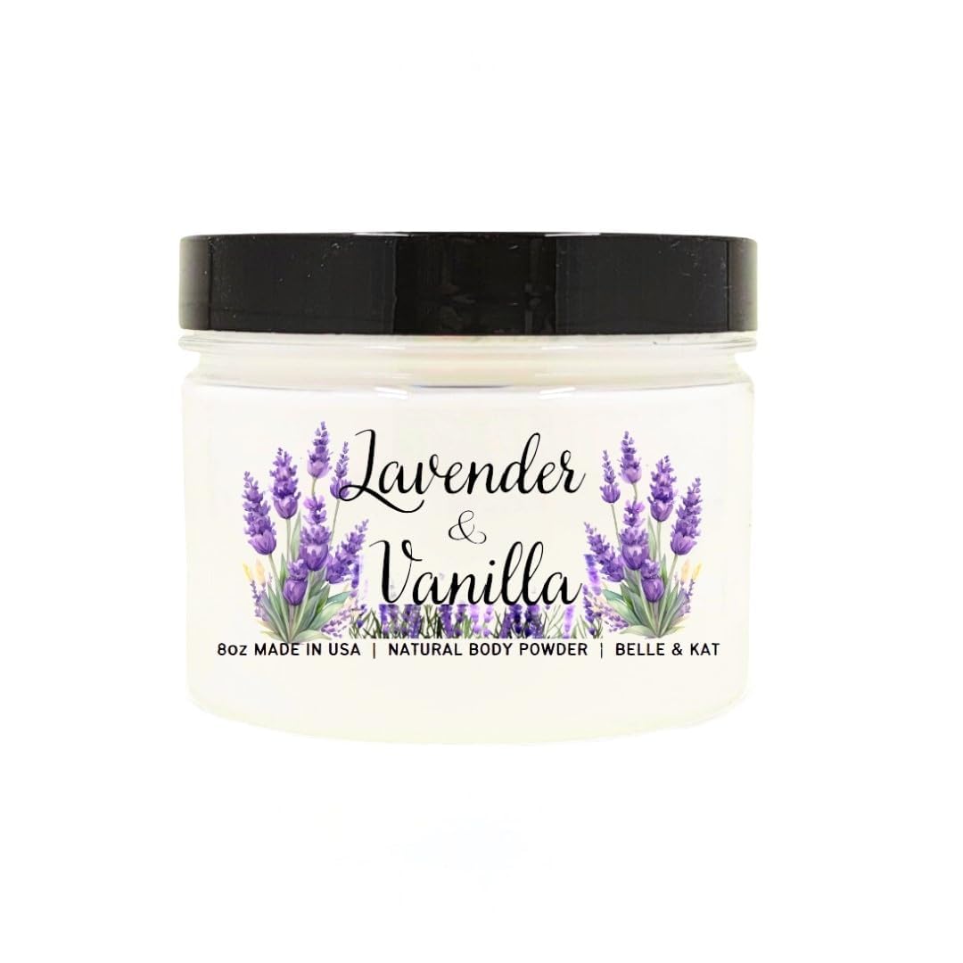 Generic Lavender Vanilla Body Powder For Men & Women, Talc-Free Perfume Dusting Powder, 8Oz