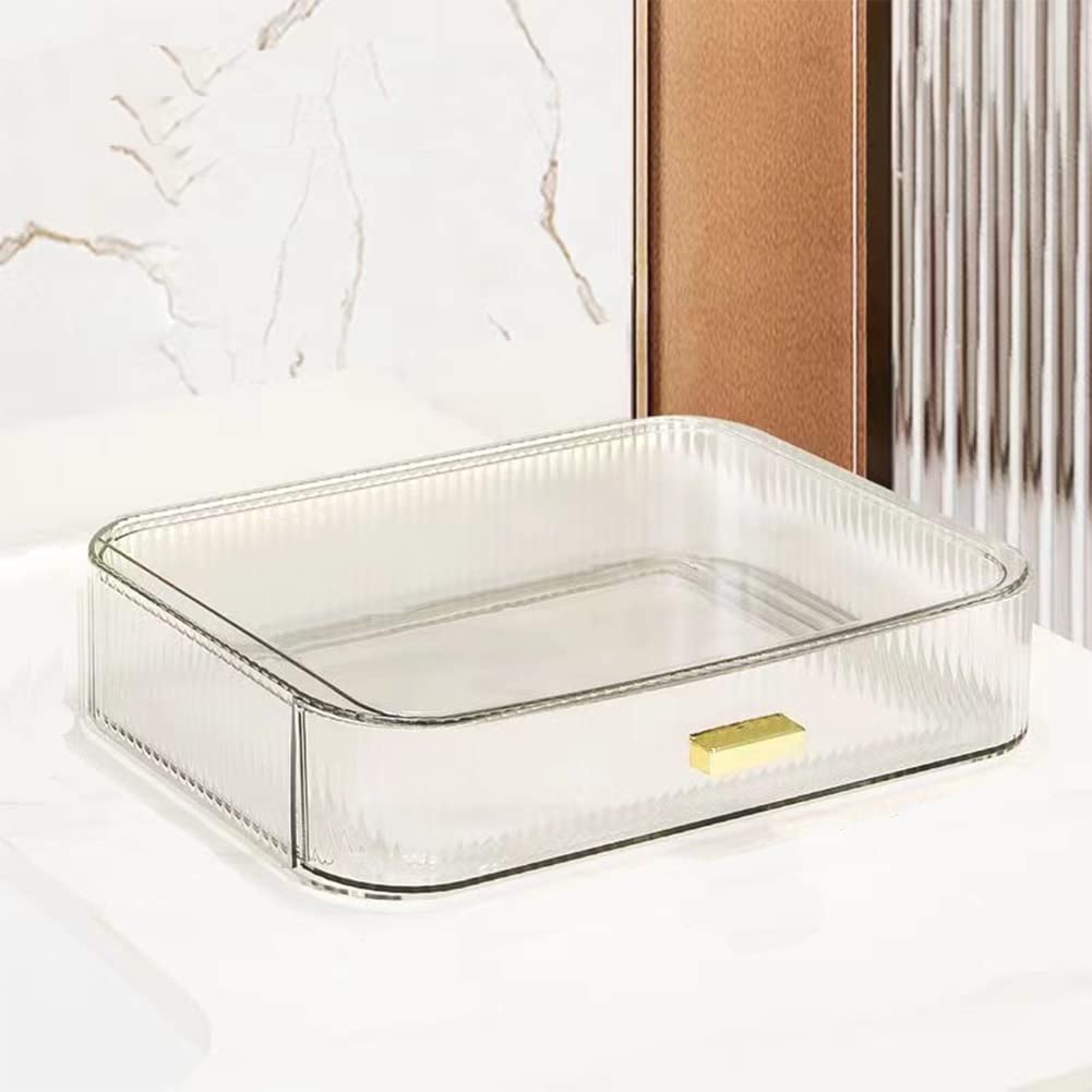 Miuopur Stackable Clear Makeup Organizer Drawer - Ideal For Cosmetics, Skincare & Nail Care