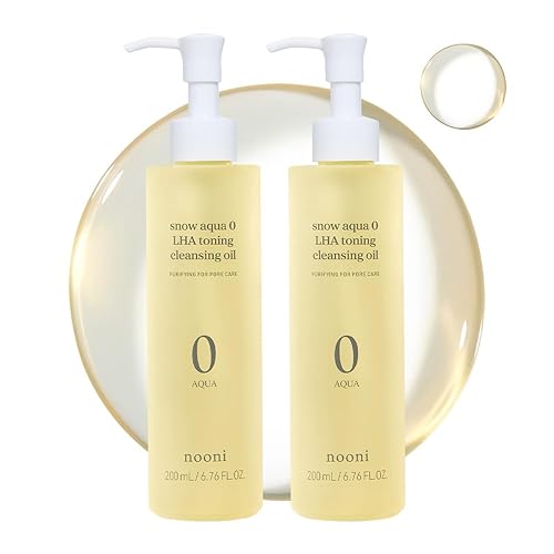 Nooni Korean Cleansing Oil - Snow Aqua Lha Toning Pore Care, 6.76 Fl.Oz (Pack Of