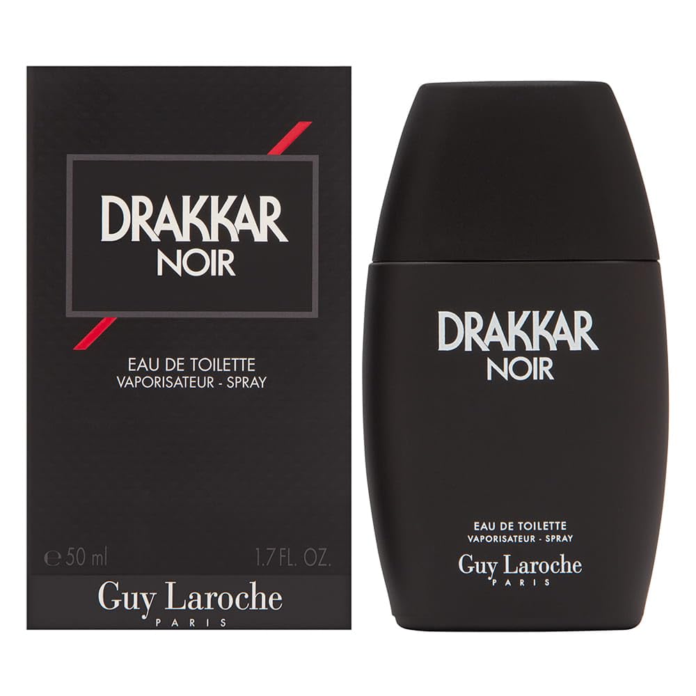 Guy Laroche Drakkar Noir Eau de Toilette, 50ml/1.7oz - Classic Black Fragrance for Men, Long-lasting Scent, Elegant Gift Option