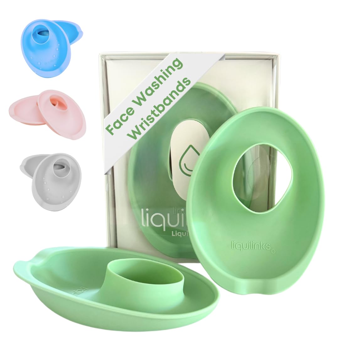 Liquilinks Silicone Wrist Bands For Face Washing - Sage Green Spa Accessory For Teen Girls