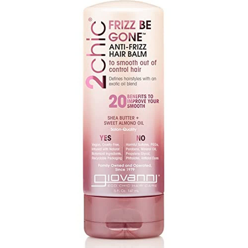 Giovanni 2Chic Frizz Be Gone Anti-Frizz Hair Balm With Shea Butter & Almond Oil, 5 Oz