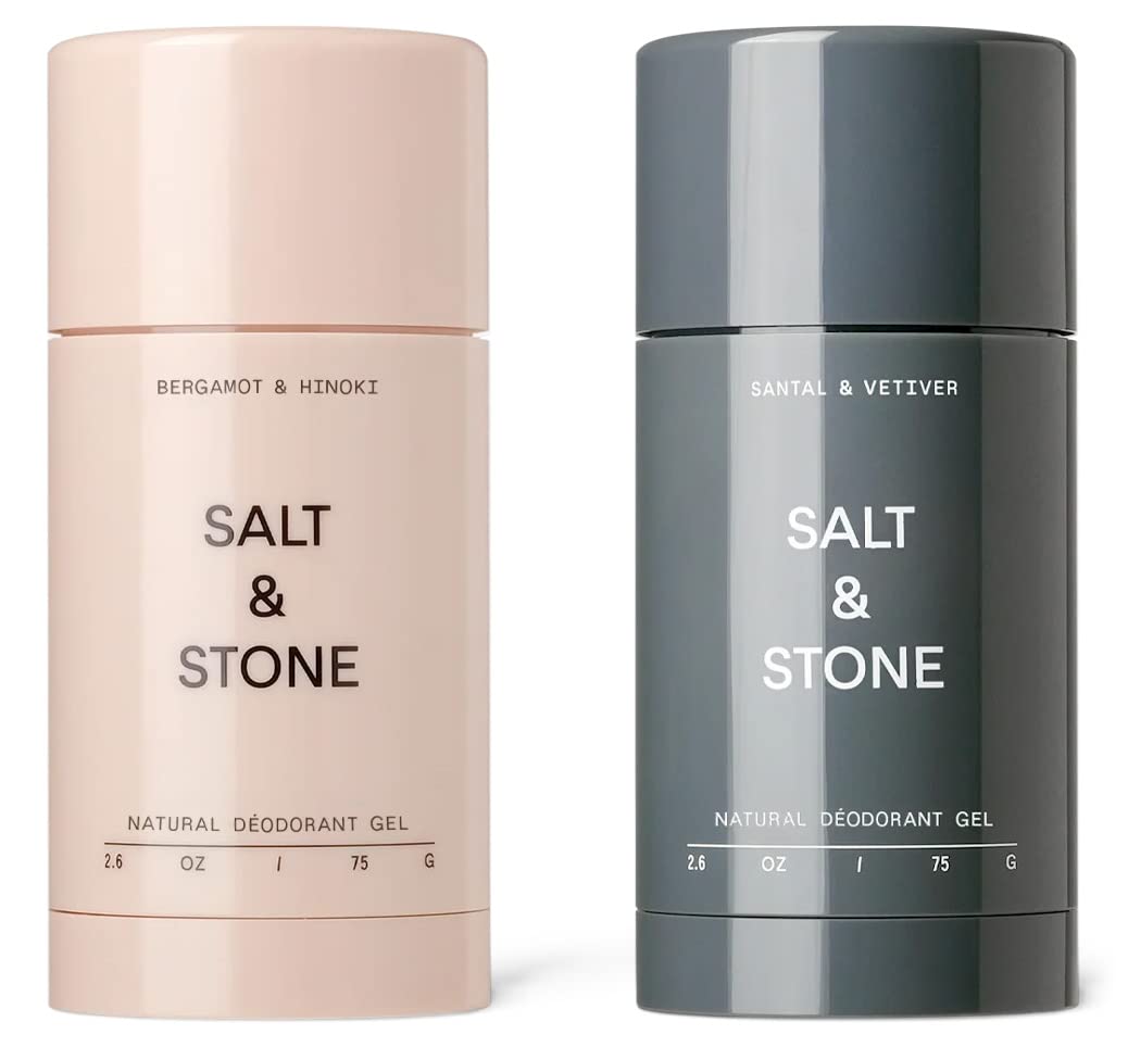 SALT & STONE Natural Deodorant Gel Duo - Aluminum Free, Sensitive Skin, 2.6 oz