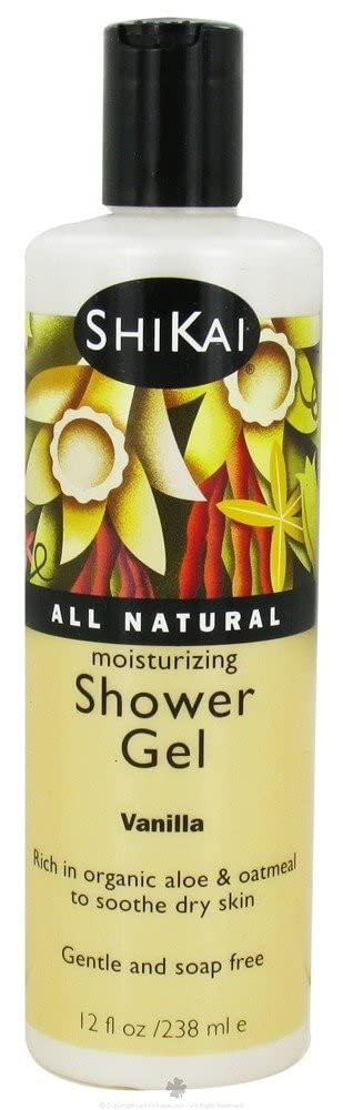 Shikai Vanilla Shower Gel - 1 Count Moisturizing Body Wash For Soft Skin