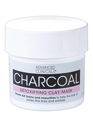 Advanced Clinicals Charcoal Detoxifying Mask With Rose Water - Pore, Fine Lines & Wrinkle Treatment