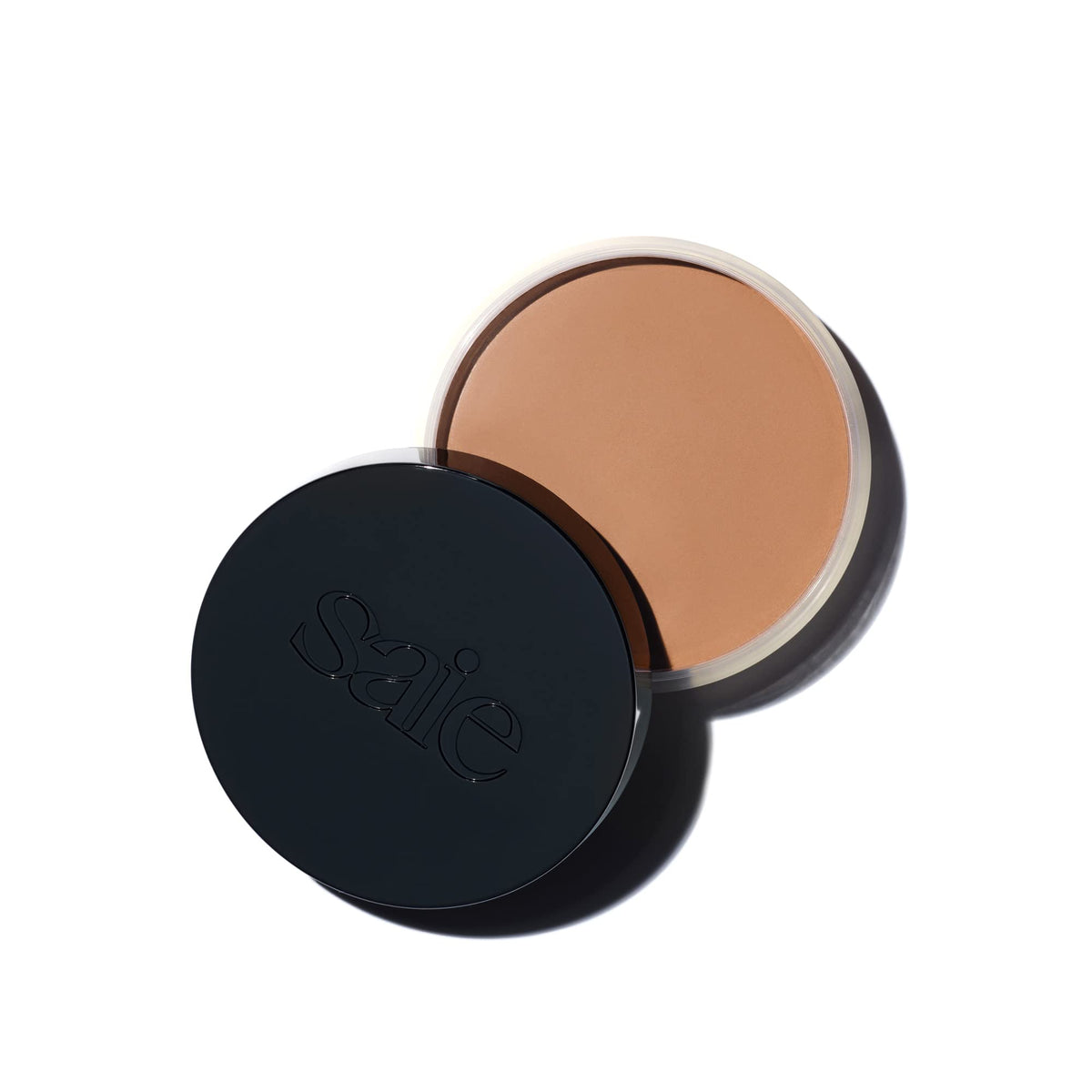 Saie Sun Melt Bronzer - Buildable Cream-Balm Contour, Light Bronze, Velvet Finish, 1 Oz