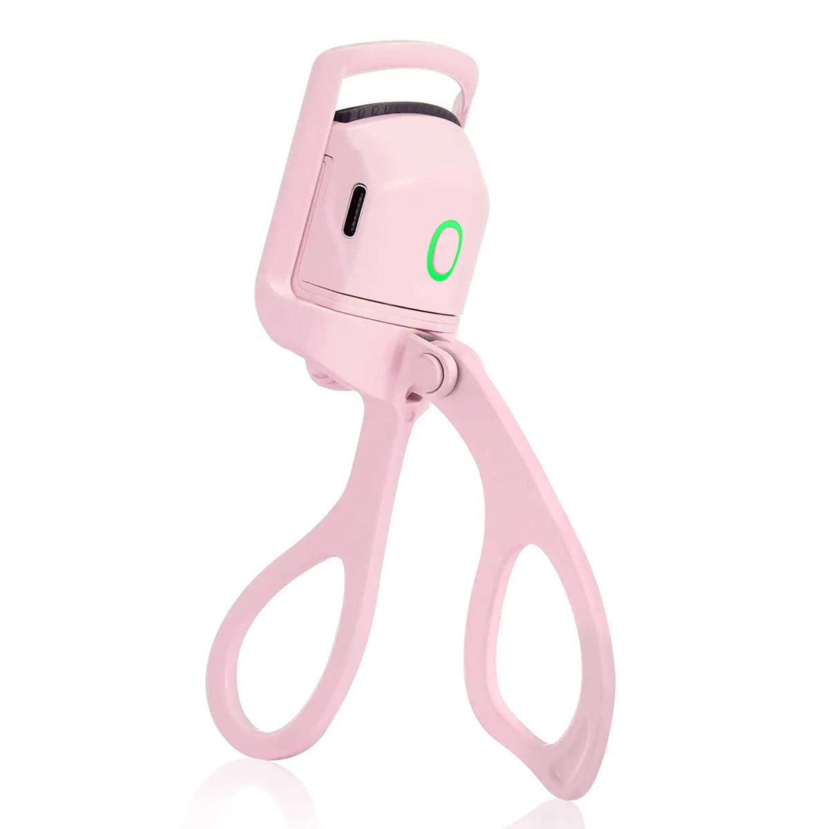 Toolzia Heated Eyelash Curler - Rechargeable, 2 Temp Modes, Silicone Pad, Portable, Pink