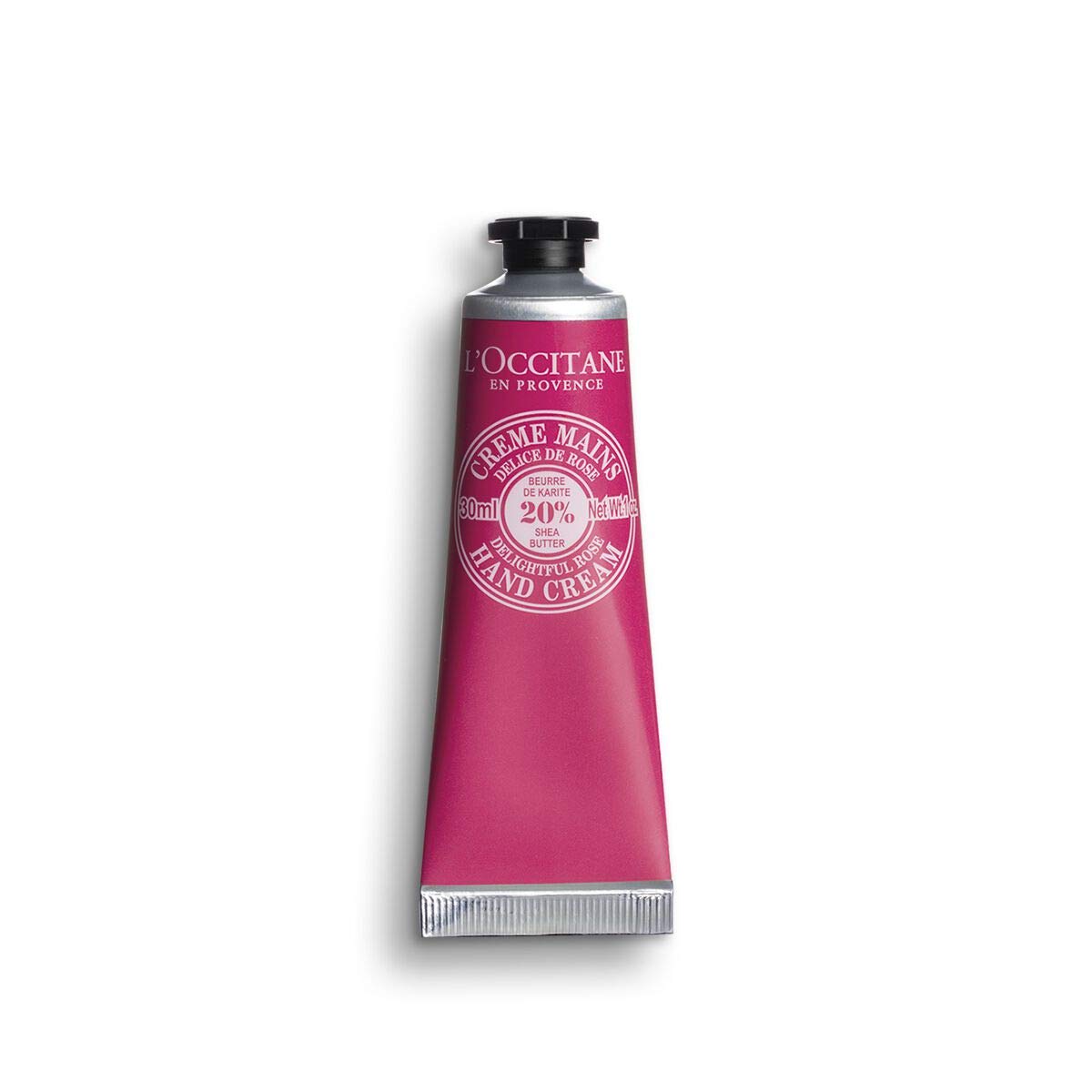 L'Occitane Shea Butter Rose Hand Cream - Nourishing, Softening, 20% Shea Butter, 1 Oz