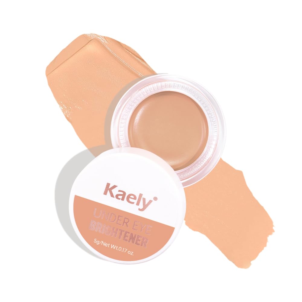 Kaely Under Eye Brightener Concealer - Waterproof Vegan Makeup For Dark Circles, 02 Warm Nude Shimmer